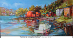 Summer at Conseption Harbour, Oil on Canvas